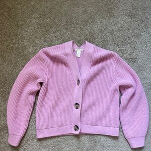 pink cardigan/ sweater